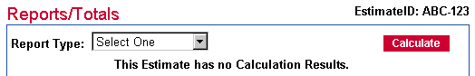 This Estimate Has No Calculation Results